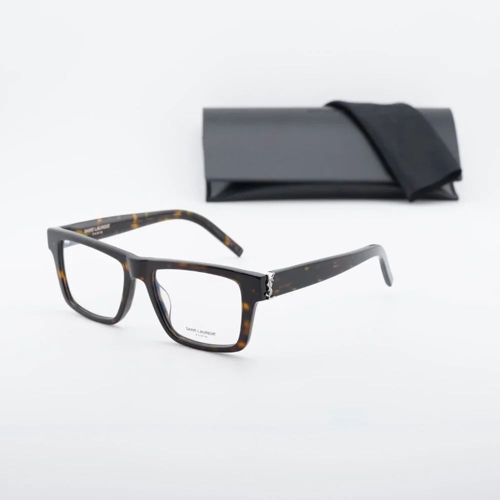Saint Laurent SL M10_B 002 Square Eyeglasses Dark Havana 52mm Frame